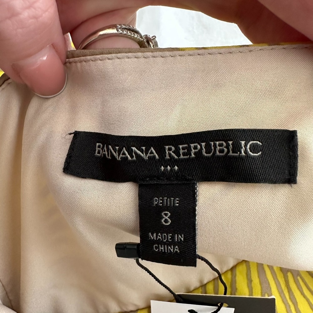 Banana Republic Size-8/Petite Maxi Dress Tie Back Halter Botanica Printed $150 - Picture 5 of 16
